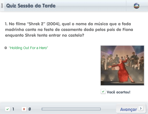 Quiz Sessão da Tarde (2012-03-07) screenshot