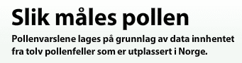 Slik måles pollen