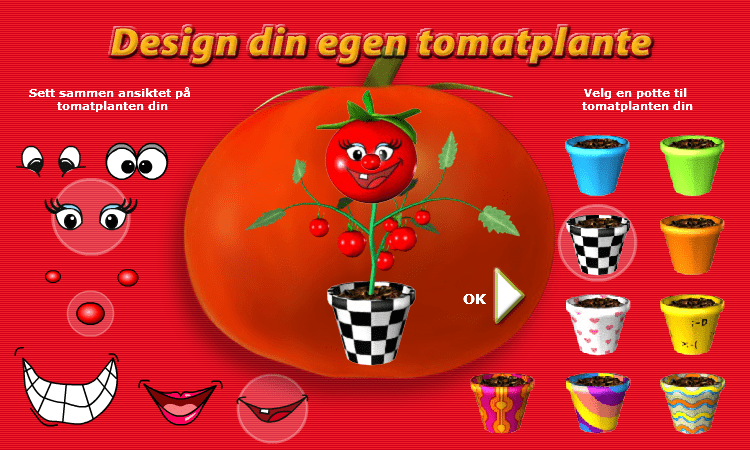 Design din egen tomatplante screenshot