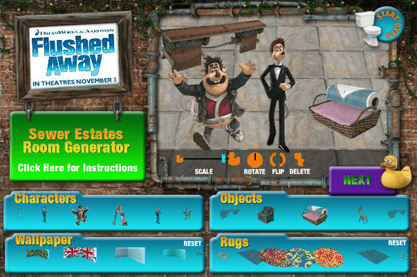 Flushed Away Sewer Estates Room Generator screenshot
