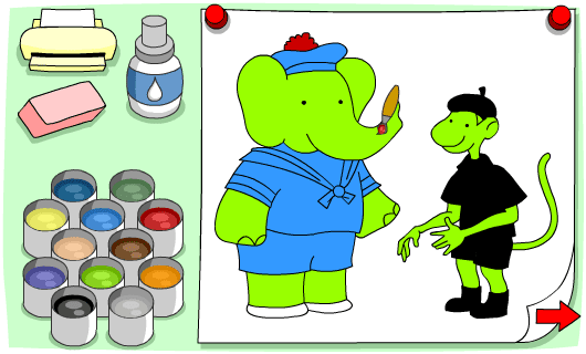 Babar's Painting Game screenshot
