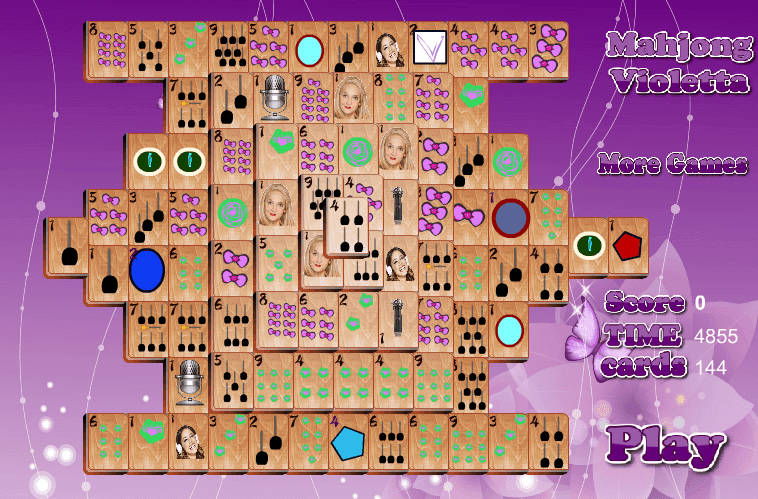 Mahjong Violetta screenshot