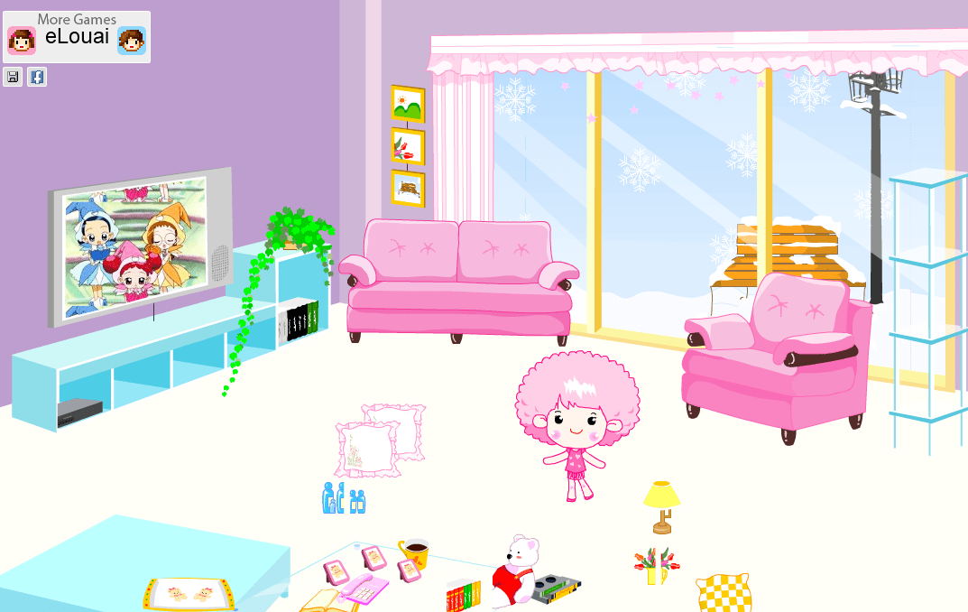 Roiworld Room Maker 008 TV Room screenshot