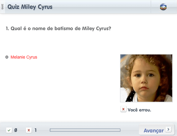 Quiz Miley Cyrus screenshot