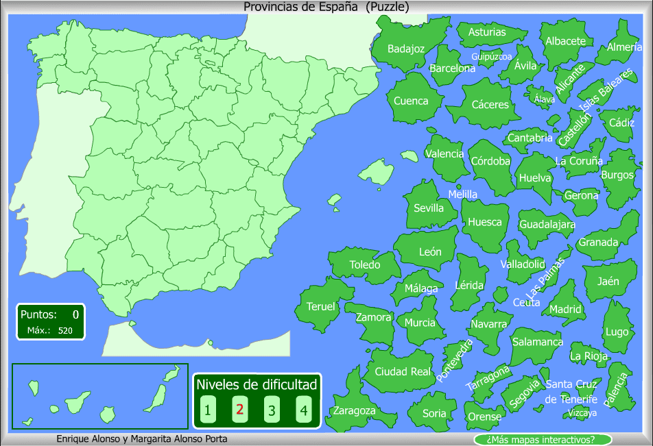 Provincias de España - Puzzle normal screenshot