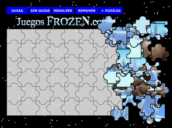 Puzzle: Sven y Olaf en la nieve screenshot