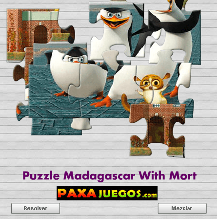 Puzzle Madagascar with Mort screenshot