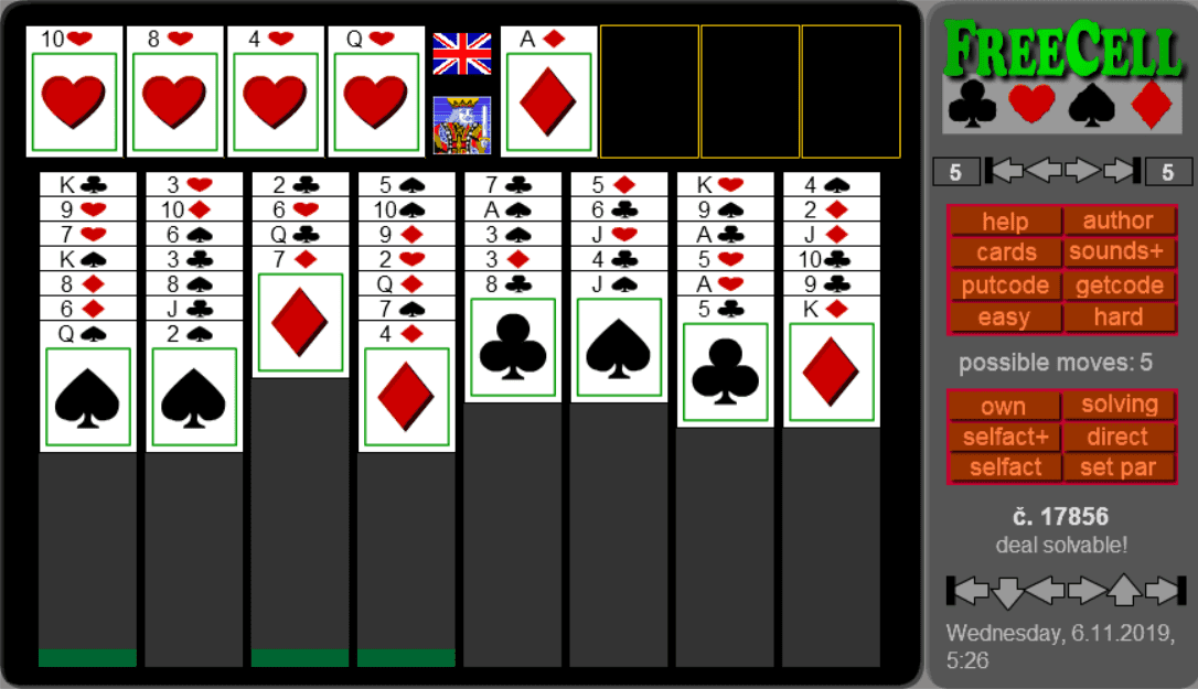 FreeCell screenshot