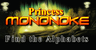 Princess Mononoke - Find the Alphabets
