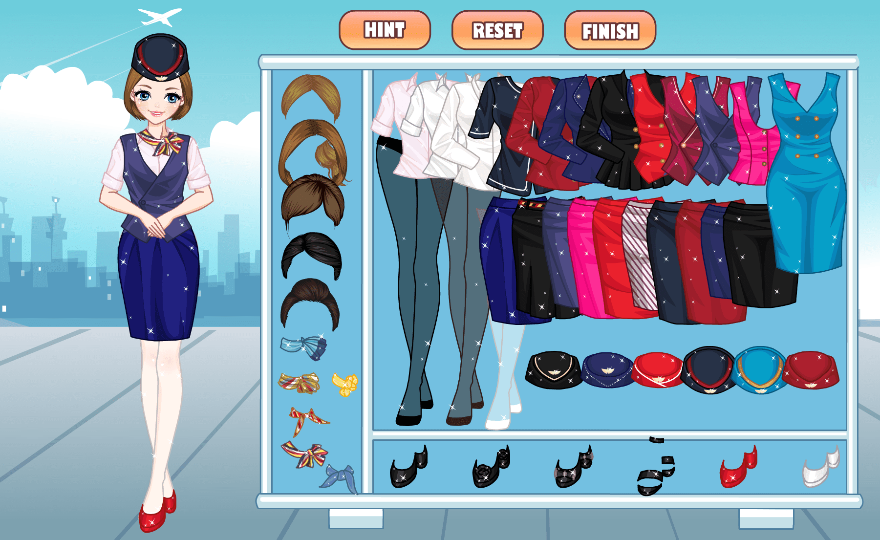Stewardess Dress Up Game screenshot