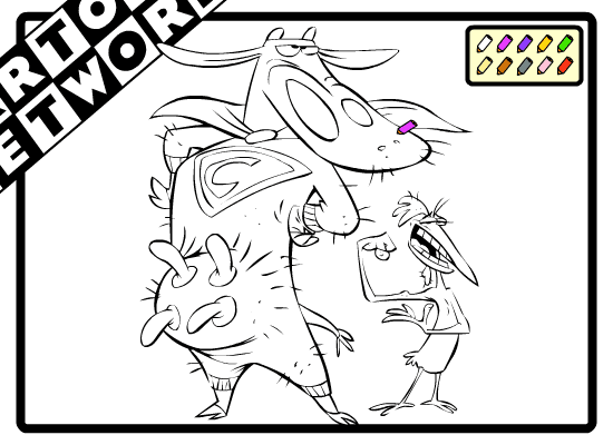 Cartoon Network Coloring: Cow and Chicken screenshot