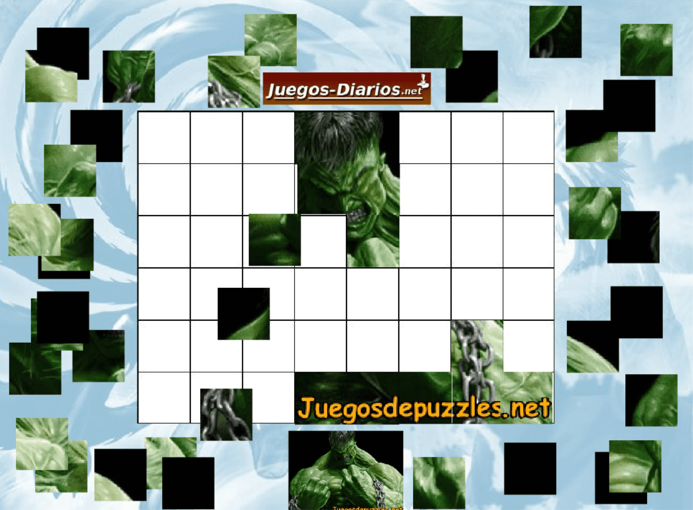 Juego puzzle de hulk screenshot