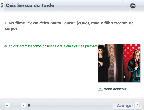 Quiz Sessão da Tarde (2012-03-19) screenshot
