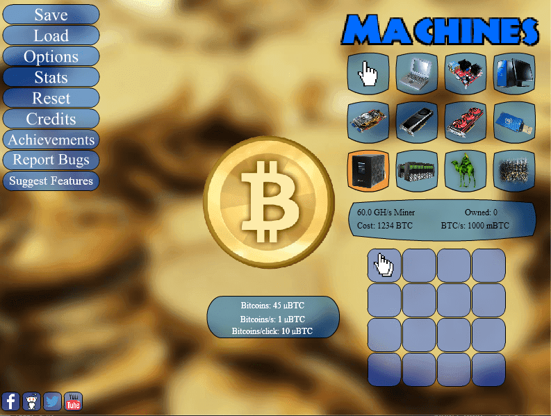 Bitcoin Miner screenshot