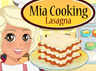 Mia Cooking Lasagna