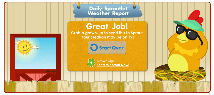 Daily Sproutlet Weather Report screenshot