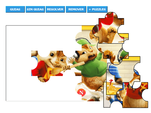 Alvin, Theodore, and Simon Puzzle screenshot