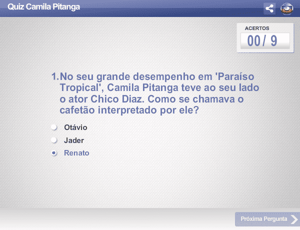Quiz Camila Pitanga screenshot