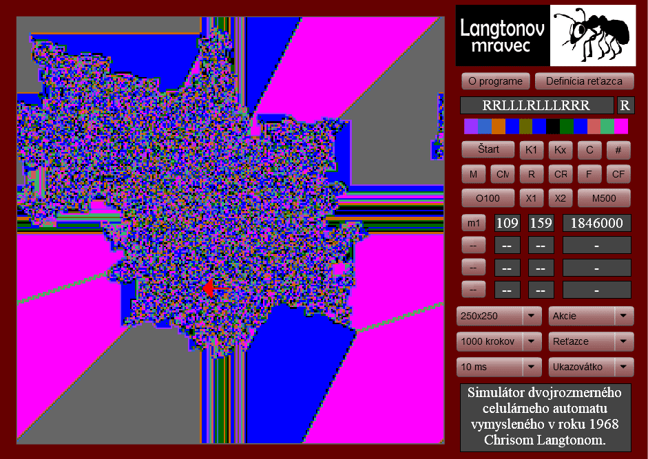 Langtonov mravec screenshot