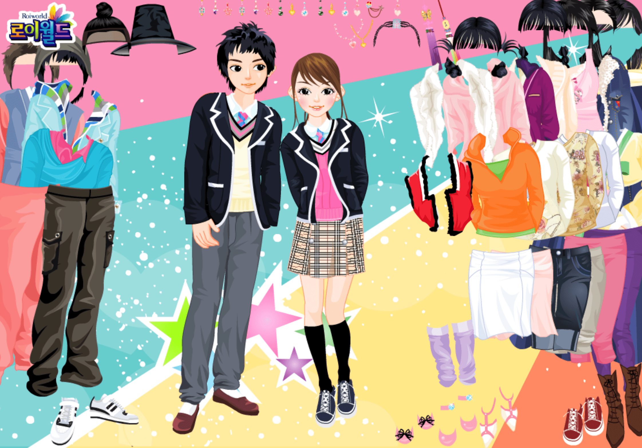 Roiworld Cute Couple Dressup screenshot