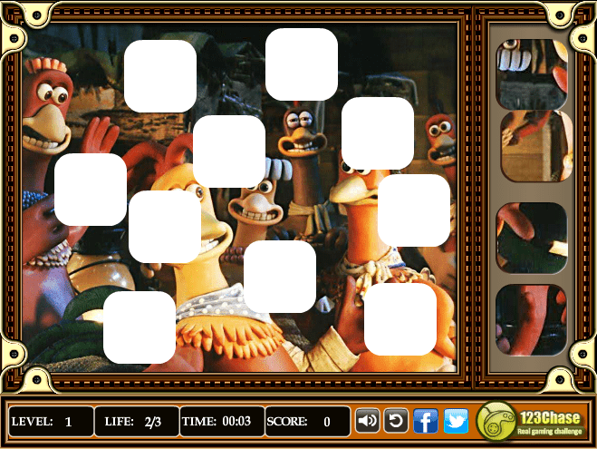 Chicken Run Puzzle screenshot