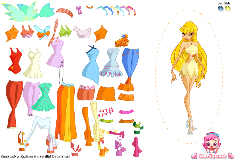 Winx Stella Dressup screenshot