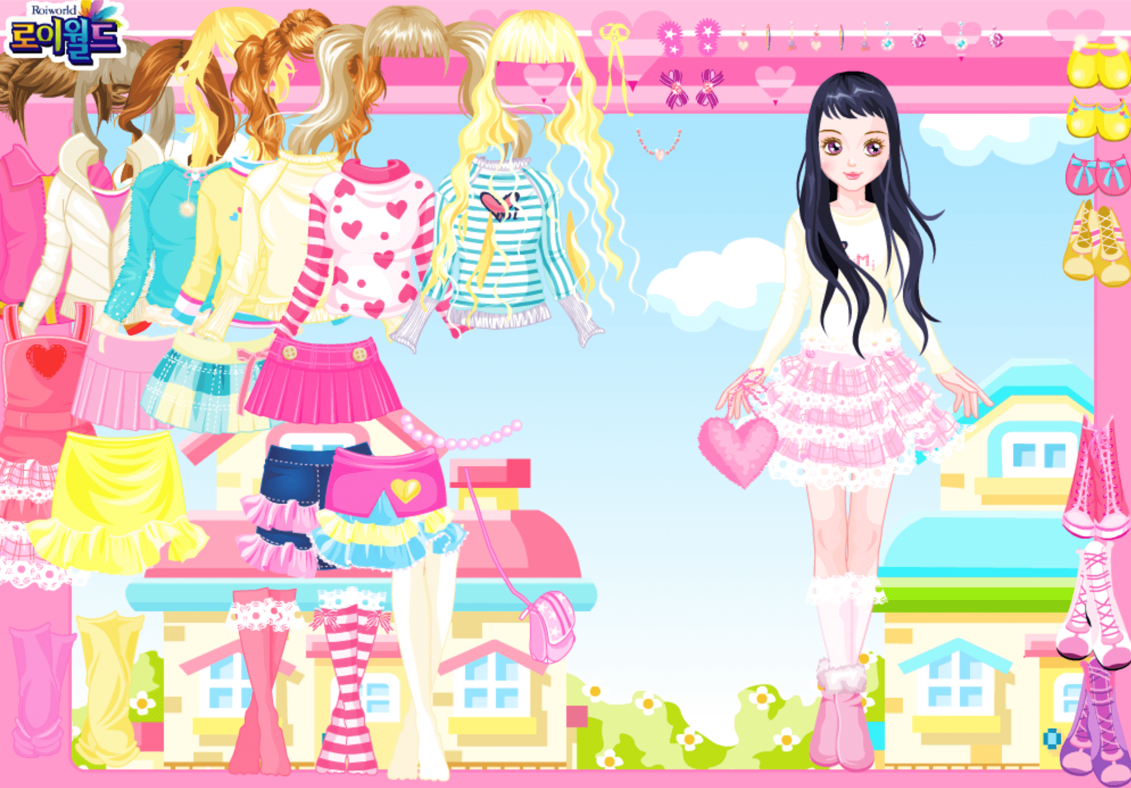 Roiworld Pink Frills Dressup screenshot