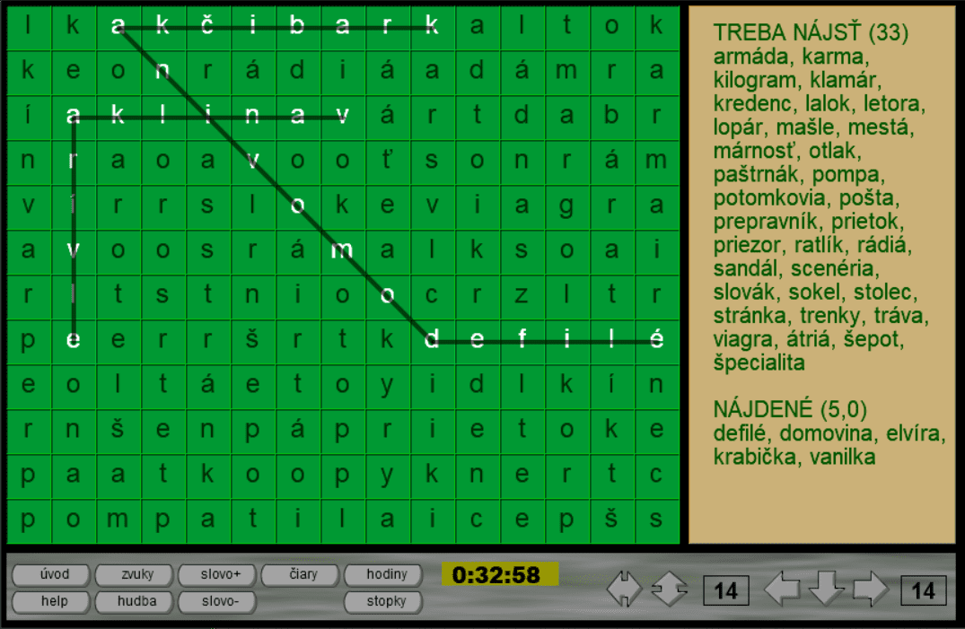 Osemsmerovky screenshot
