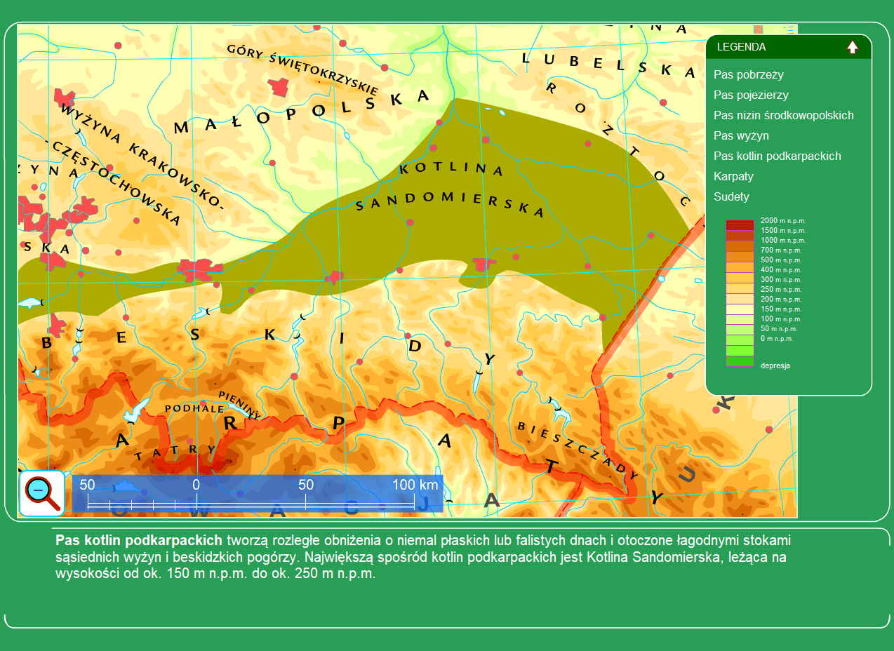 Ukształtowanie terenu Polski screenshot