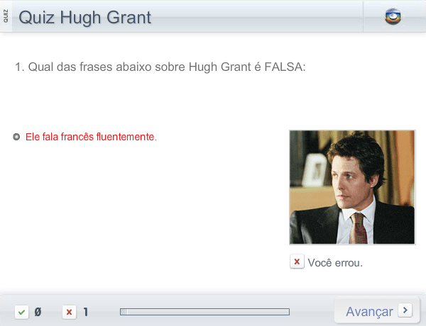 Quiz Hugh Grant screenshot