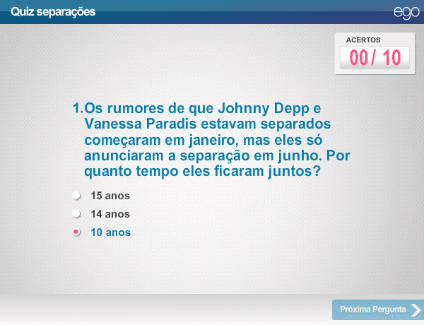 Quiz separações screenshot