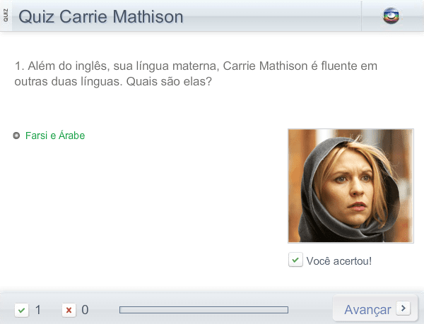 Quiz Carrie Mathison screenshot