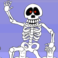 The scary skeleton