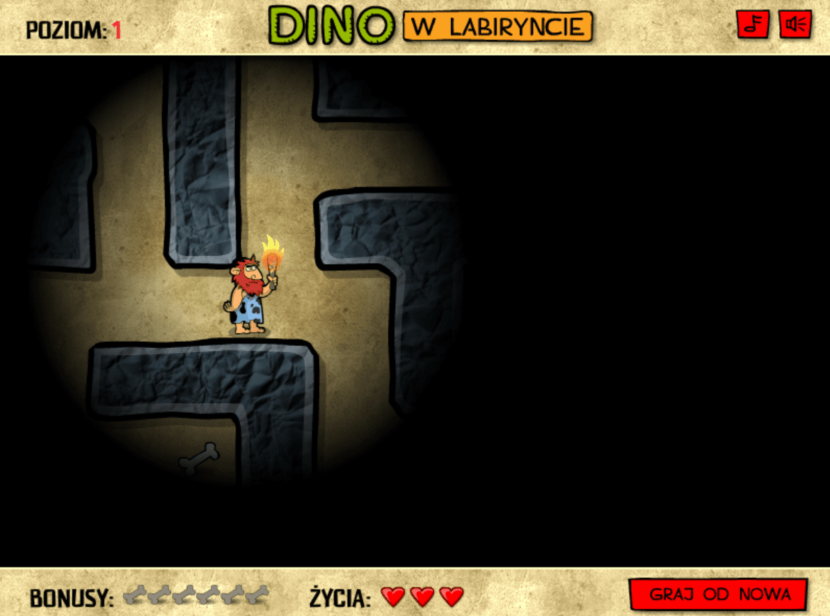 Dino w labiryncie screenshot