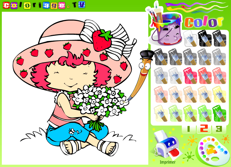 Strawberry Shortcake Coloriage screenshot