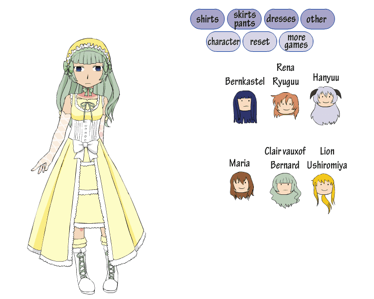 Ryukishi 07 Girls Dress Up screenshot